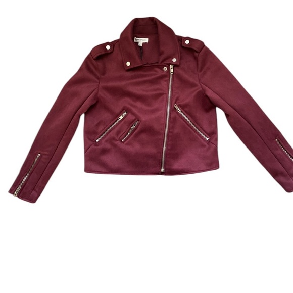 Newbury Knutson Moto Jacket in Raspberry Red size Small - Picture 4 of 13